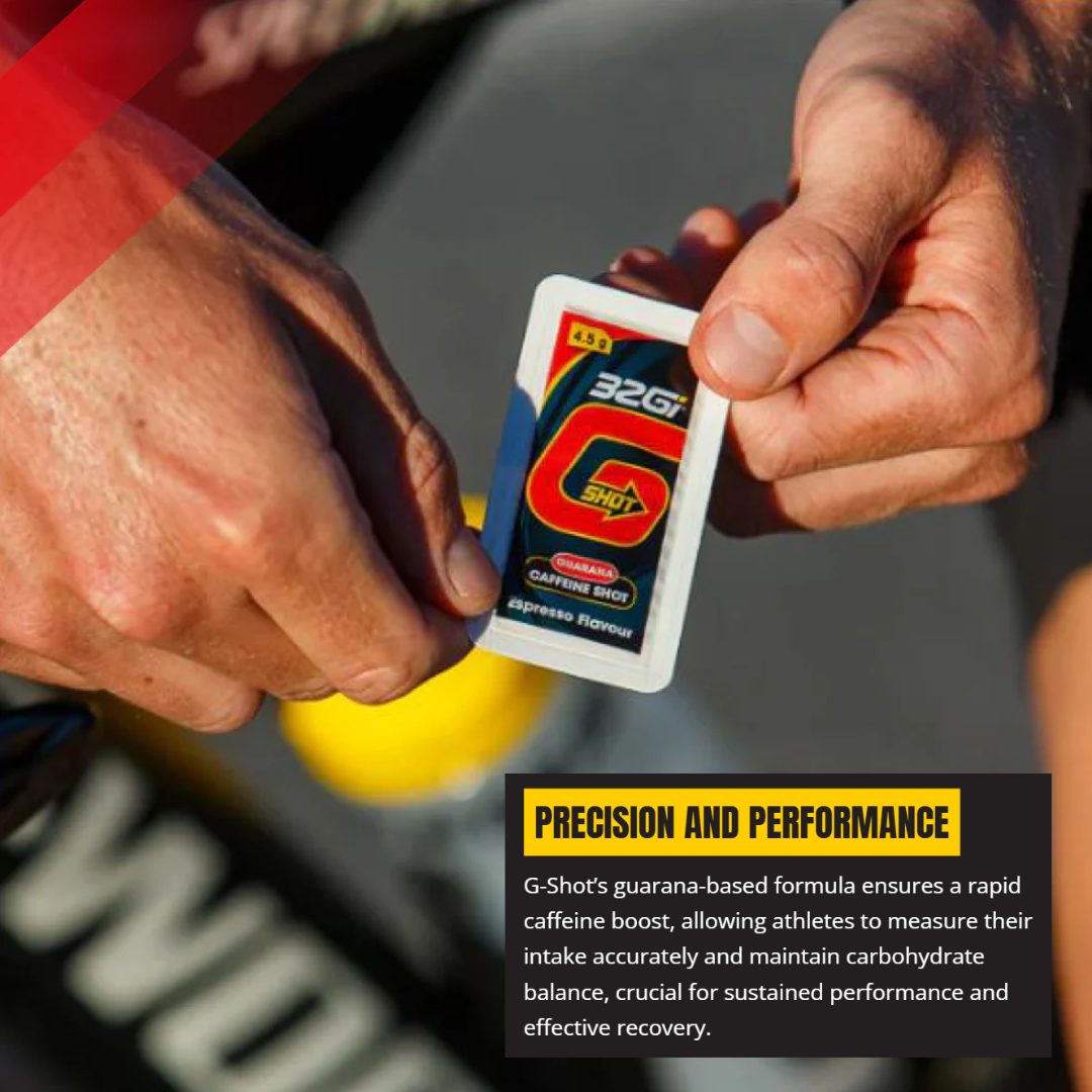 32Gi G-Shot Gel, potent 60 mg caffeine boost, liquid guarana, patented snap open technology, pre-workout boost - 4.5g each pack