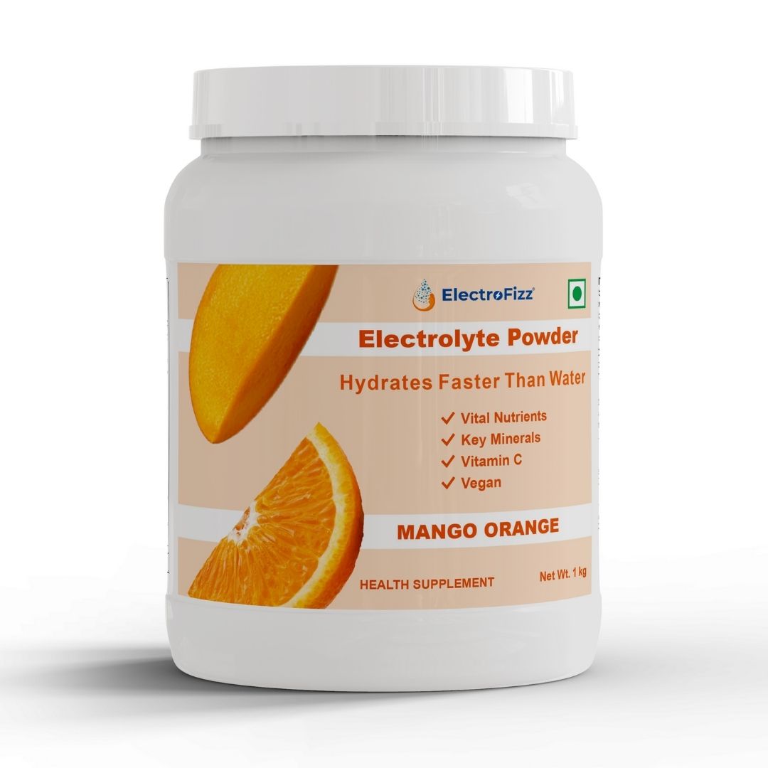 ElectroFizz Electrolyte Powder 100 servings | Minerals, Probiotics & Vitamin C- 1 Kg Jar Pack