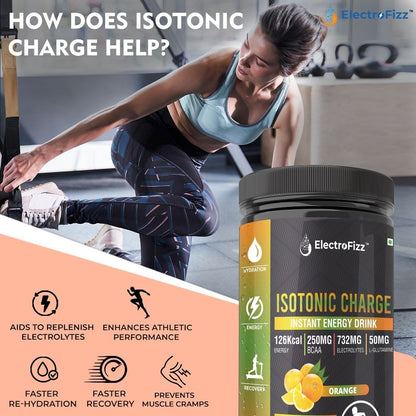 ElectroFizz Isotonic Energy Drink Powder for Endurance Sports & Fitness Activities, 1 Kg Jar