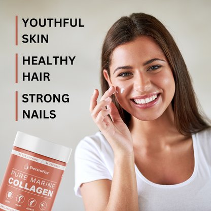 ElectroFizz Pure Marine Collagen for Skin, Hair & Joint Support- 200 gm Unflavored