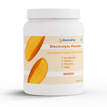 ElectroFizz Electrolyte Powder 100 servings | Minerals, Probiotics & Vitamin C- 1 Kg Jar Pack