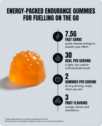 ElectroFizz Boom Energy Gummies, Energy Chew, Caffeine-Free, On-the-Go Energy for Any Workout, Endurance Gummies for Runners, Cyclists & Hybrid Athletes (60 pcs)