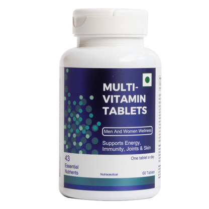 Multivitamin For Men & Women with Omega3,Probiotics,Vitamin C, D & E, Zinc, Ginseng, Multiminerals For Immunity, Energy, Stamina, Antioxidants, Hair & Skin, Clinically Tested Ingredients- 60 Tablets