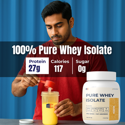 Whey Protein Isolate Pro Series, Clean Ingredients, Fast Absorption- 1kg Jar