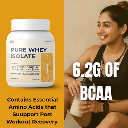 Whey Protein Isolate Pro Series, Clean Ingredients, Fast Absorption- 1kg Jar