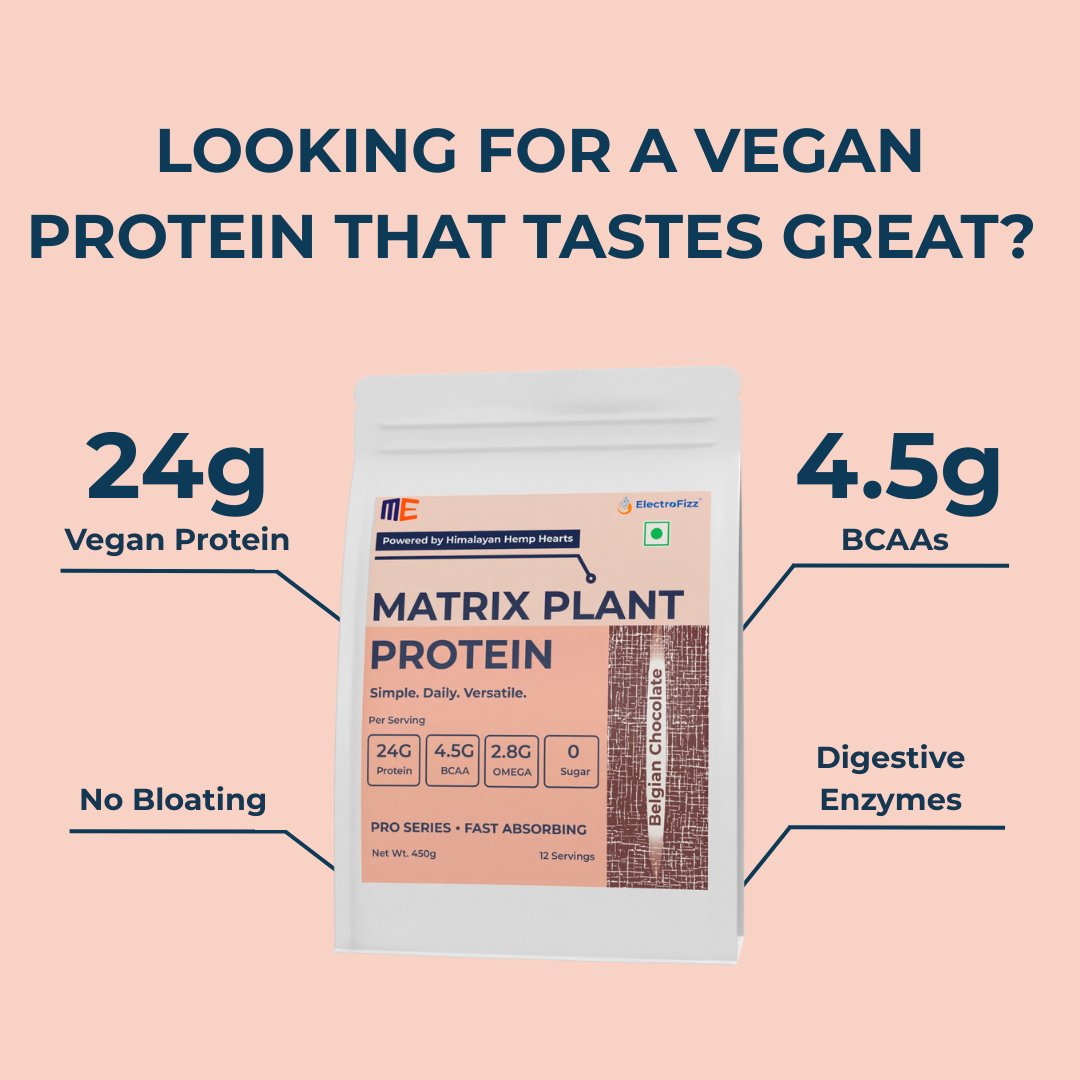 Matrix Plant Protein Pro Series| Hemp-Pea Protein Blend | Complete Amino Acid Profile | Easily Digestible, Clean Ingredients, Fast Absorption- 450gms