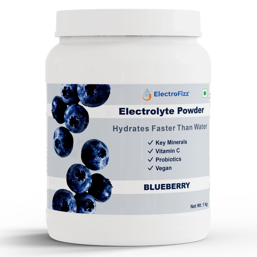 ElectroFizz Electrolyte Powder 100 servings | Minerals, Probiotics & Vitamin C- 1 Kg Jar Pack