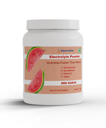 ElectroFizz Electrolyte Powder 100 servings | Minerals, Probiotics & Vitamin C- 1 Kg Jar Pack