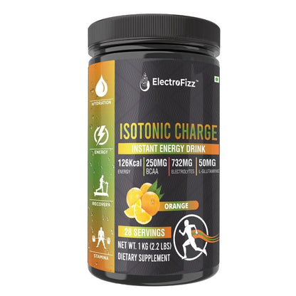 ElectroFizz Isotonic Energy Drink Powder for Endurance Sports & Fitness Activities, 1 Kg Jar