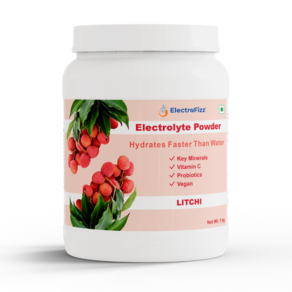 ElectroFizz Electrolyte Powder 100 servings | Minerals, Probiotics & Vitamin C- 1 Kg Jar Pack