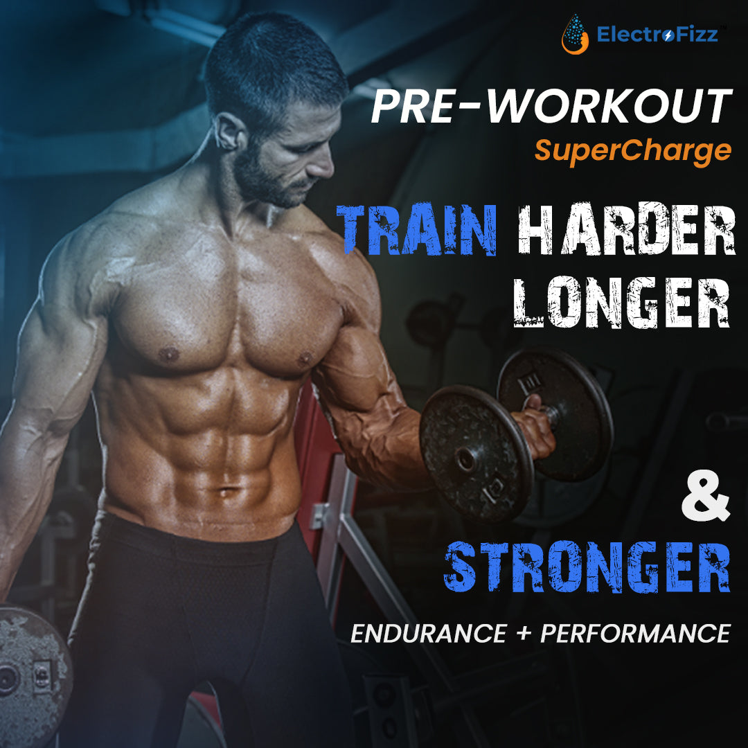 ElectroFizz Pre-Workout SuperCharge Powder for Energy, Power & Laser Focus, 3500 mg Beta-Alanine, 3500 mg Citrulline, 1000 mg Creatine, 200 mg Caffeine