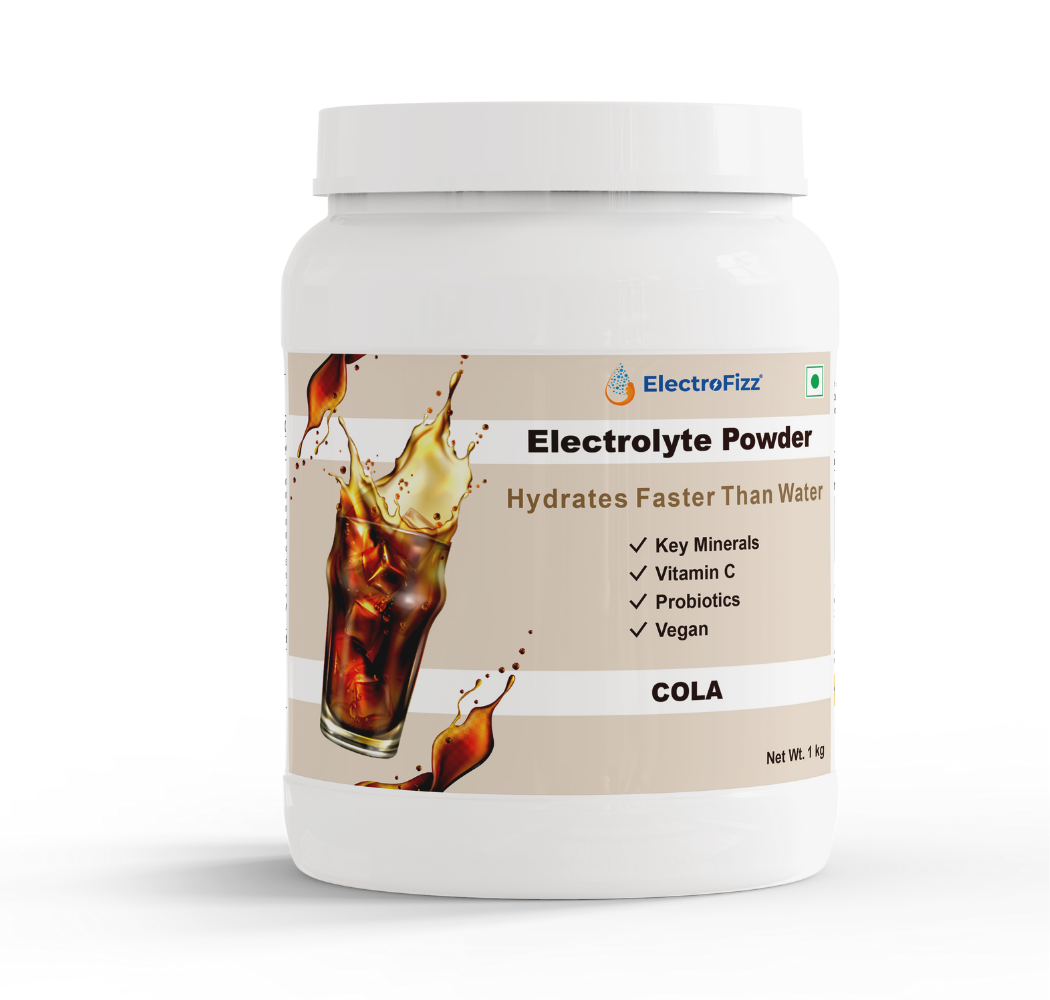 ElectroFizz Electrolyte Powder 100 servings | Minerals, Probiotics & Vitamin C- 1 Kg Jar Pack
