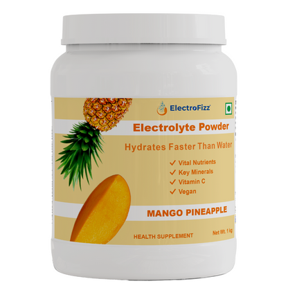 ElectroFizz Electrolyte Powder 100 servings | Minerals, Probiotics & Vitamin C- 1 Kg Jar Pack