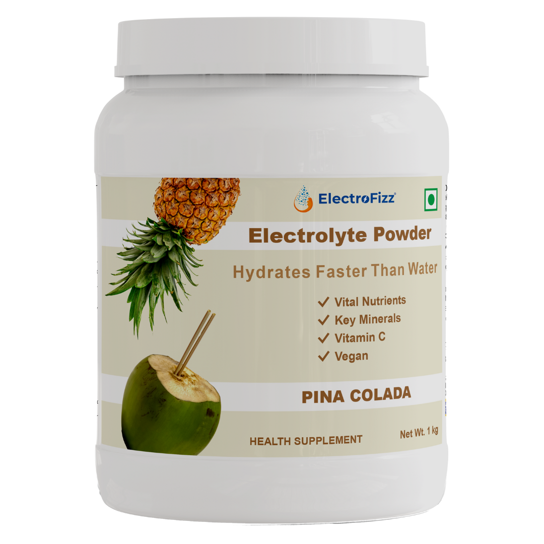 ElectroFizz Electrolyte Powder 100 servings | Minerals, Probiotics & Vitamin C- 1 Kg Jar Pack