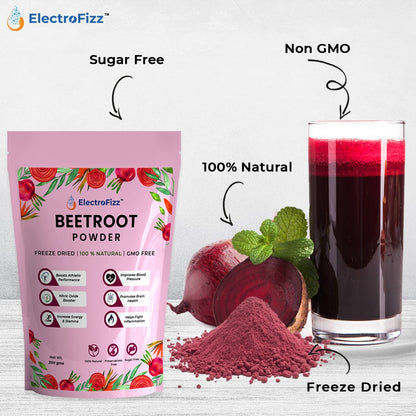 ElectroFizz Freeze Dried Beetroot Superfood Powder  - 200 gms (30 plus servings)