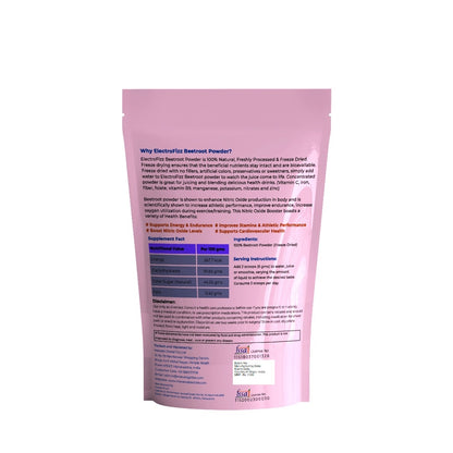 ElectroFizz Freeze Dried Beetroot Superfood Powder  - 200 gms (30 plus servings)