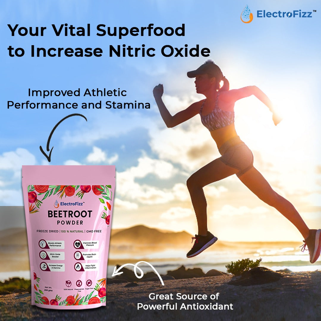 ElectroFizz Freeze Dried Beetroot Superfood Powder  - 200 gms (30 plus servings)