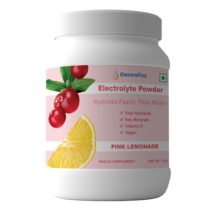 ElectroFizz Electrolyte Powder 100 servings | Minerals, Probiotics & Vitamin C- 1 Kg Jar Pack