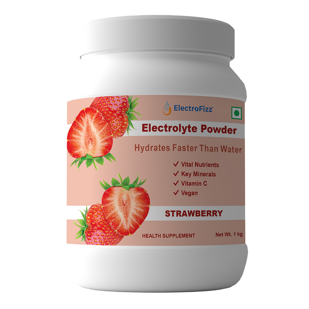 ElectroFizz Electrolyte Powder 100 servings | Minerals, Probiotics & Vitamin C- 1 Kg Jar Pack