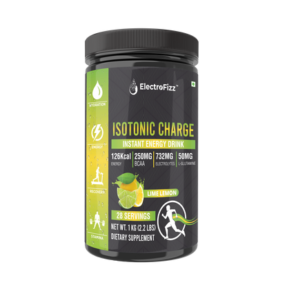 ElectroFizz Isotonic Energy Drink Powder for Endurance Sports & Fitness Activities, 1 Kg Jar