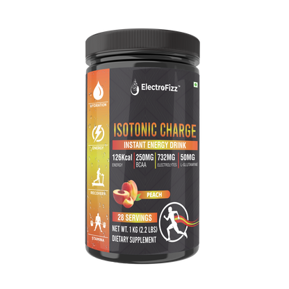 ElectroFizz Isotonic Energy Drink Powder for Endurance Sports & Fitness Activities, 1 Kg Jar