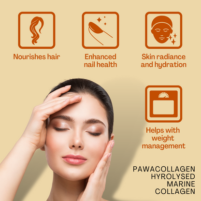 PawaCollagen Hydrolysed Marine Collagen (Peptide) Powder 200 gms