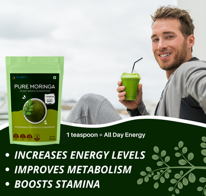 ElectroFizz Pure Moringa Leaf Powder for Weight loss, Energy Levels, Digestive Health- 200 gms Pouch